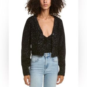 NICHOLAS Maia Cropped Tinsel Cardigan